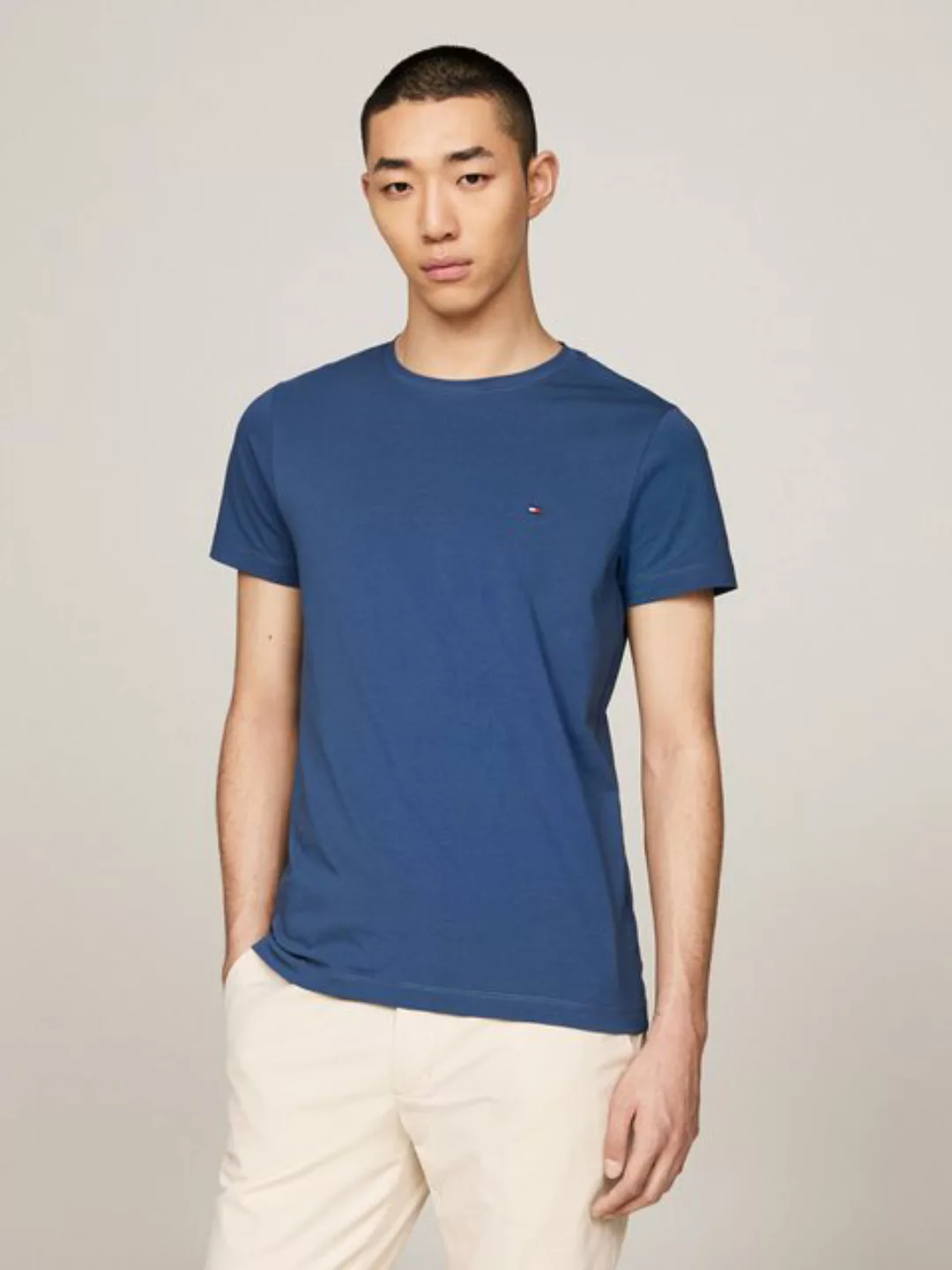 Tommy Hilfiger T-Shirt "STRETCH SLIM FIT TEE", mit Rundhalsausschnitt günstig online kaufen