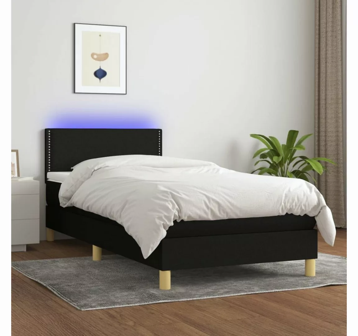 vidaXL Boxspringbett Bett Boxspringbett komplett mit Matratze & LED Stoff ( günstig online kaufen