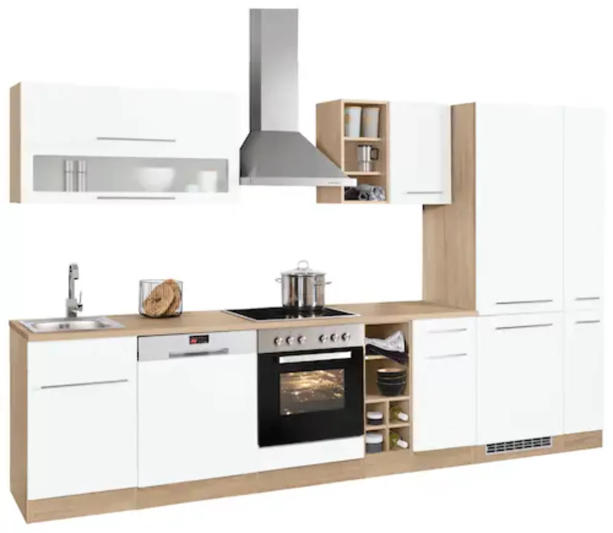 KOCHSTATION Küchenzeile »KS-Eton«, ohne E-Geräte, Breite 330 cm günstig online kaufen