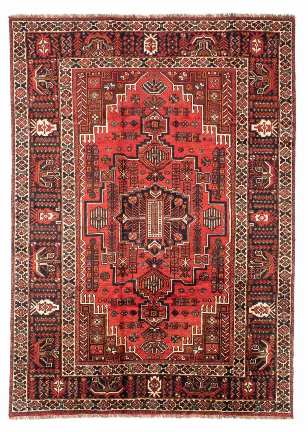 morgenland Wollteppich »Shiraz Medaillon Rosso chiaro 288 x 210 cm«, rechte günstig online kaufen