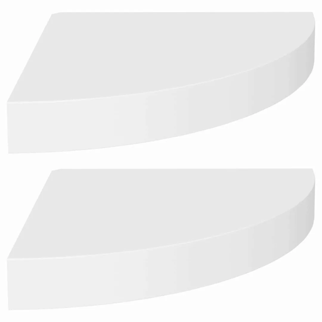 vidaXL Wandregal, Eck-Schweberegale 2 Stk. Weiß günstig online kaufen