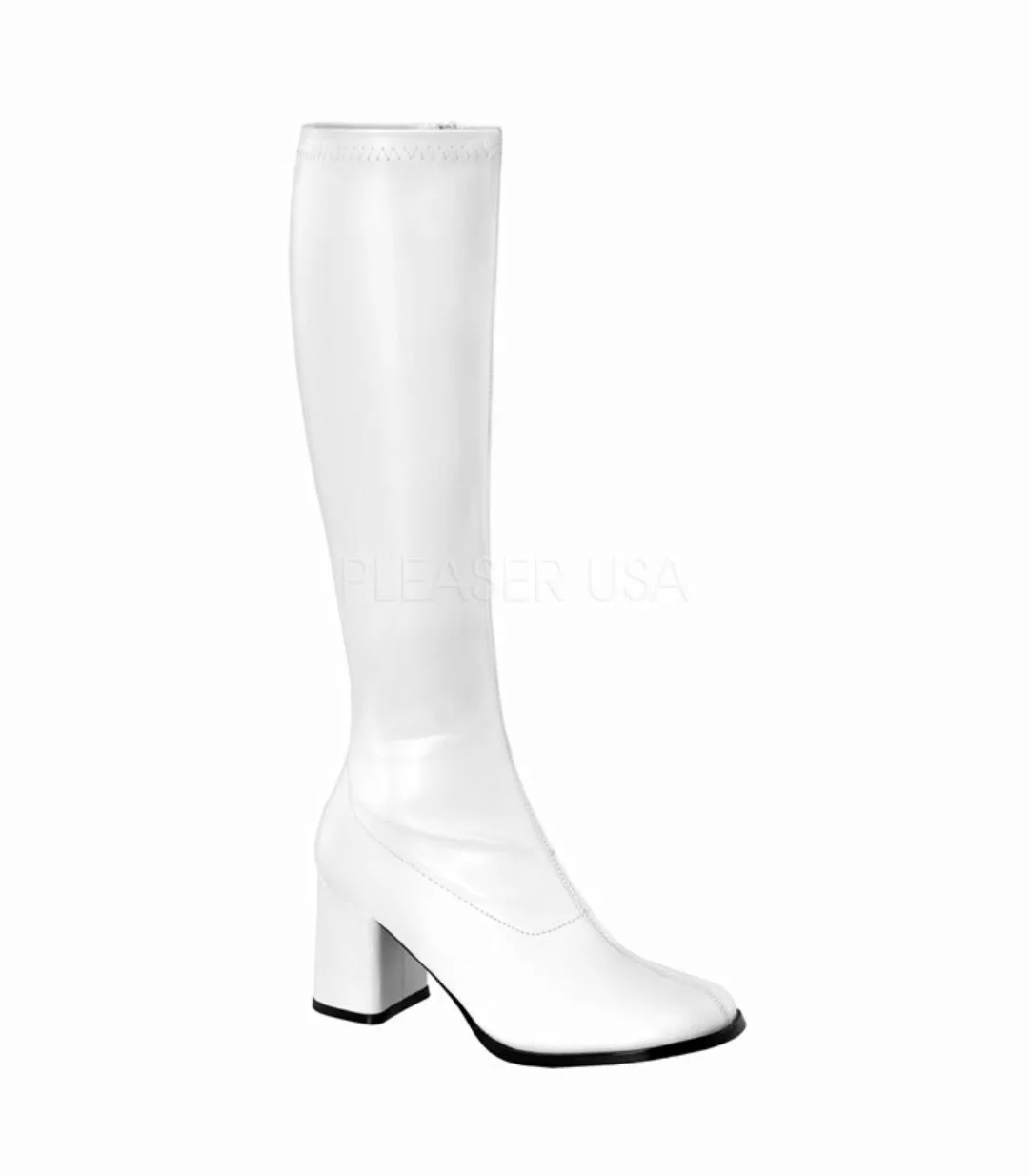 Retro Stiefel GOGO-300 - PU Weiß (Schuhgröße: EUR 38) günstig online kaufen