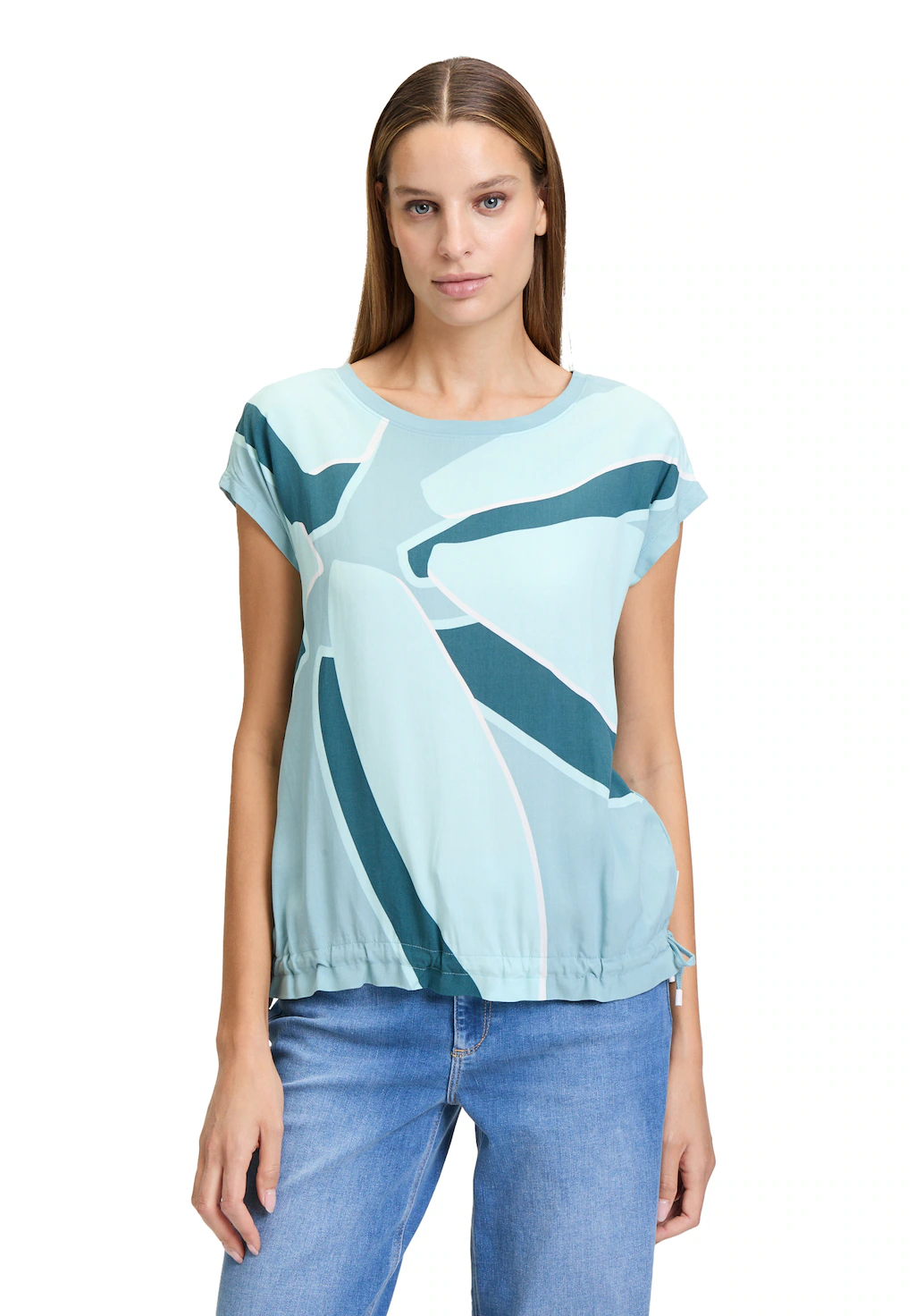 Betty&Co Kurzarmshirt "Betty & Co Patchwork-Shirt mit Print", Druck günstig online kaufen