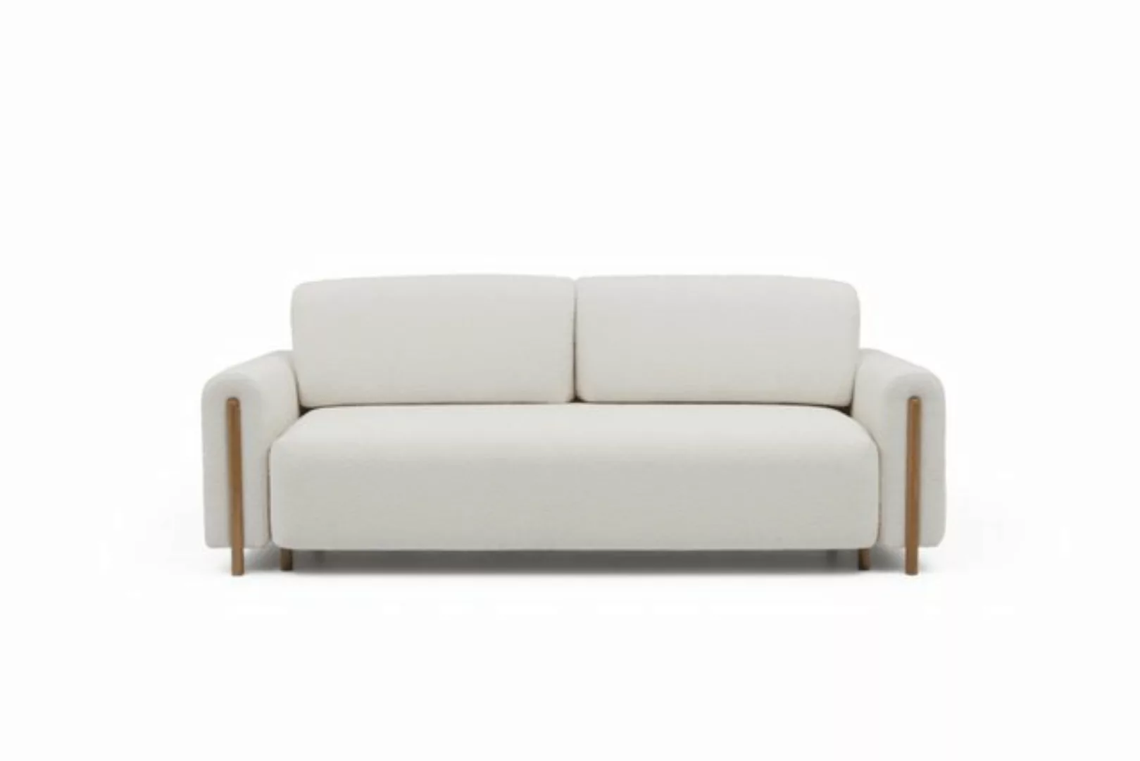 MOEBLO Sofa Supernova, Sofa us Boucle mit Holzeinsatz Couch Polstermöbel Wo günstig online kaufen