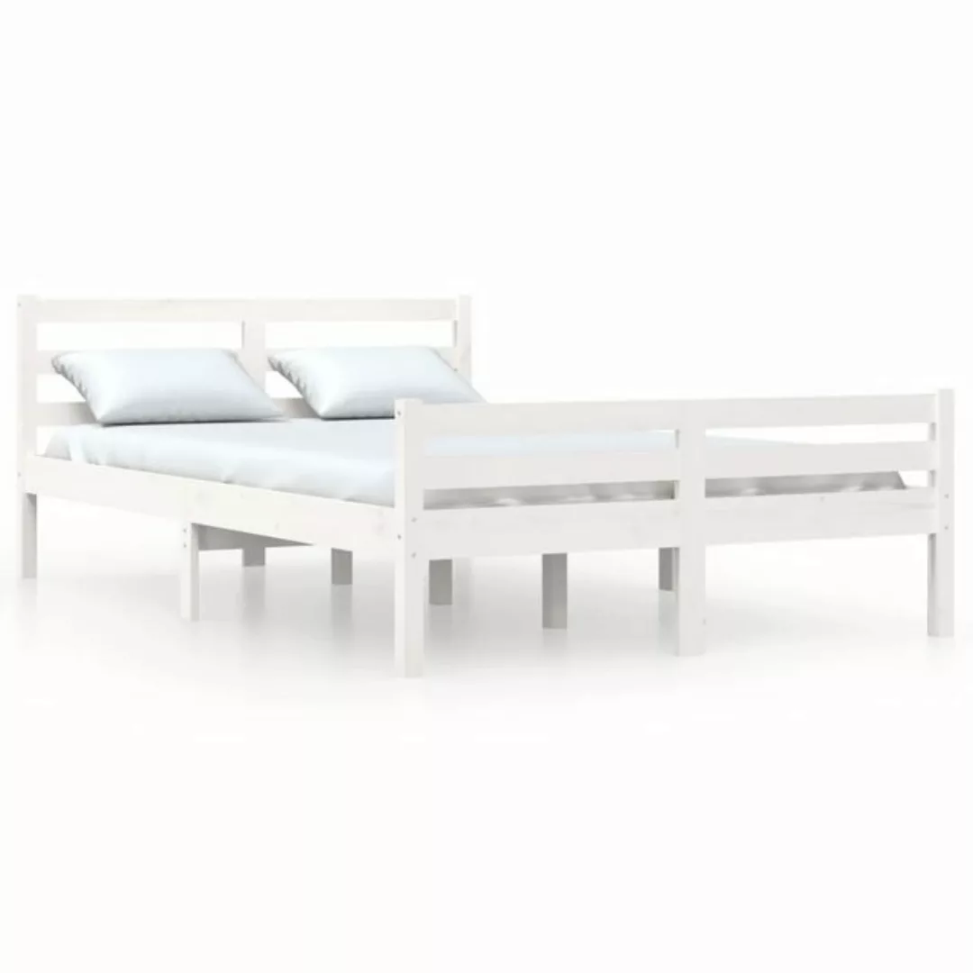 furnicato Bett Massivholzbett Weiß 140x190 cm günstig online kaufen