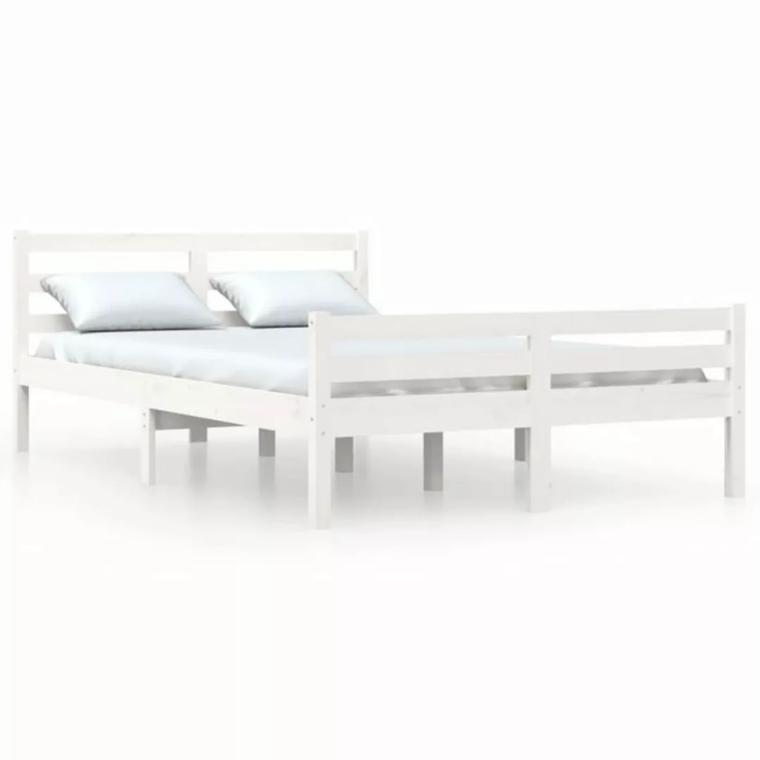 furnicato Bett Massivholzbett Weiß 120x190 cm günstig online kaufen