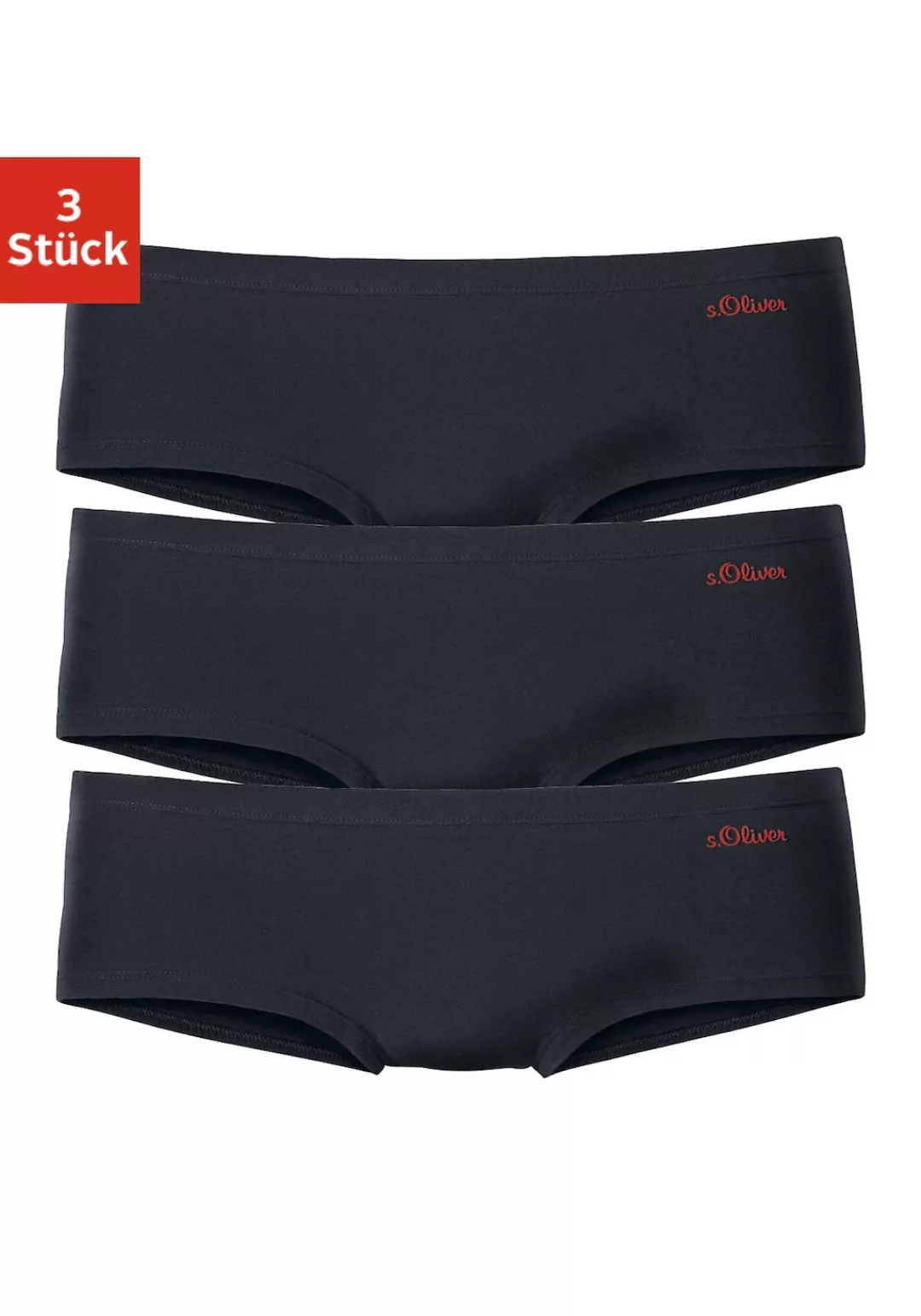 s.Oliver Hipster, (3er-Pack), aus elastischer Baumwoll-Qualität günstig online kaufen