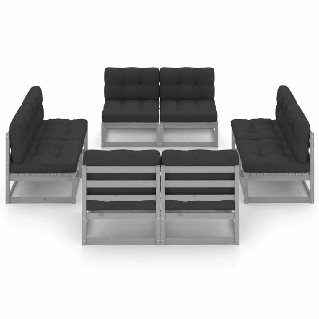 8-tlg. Garten-lounge-set Mit Kissen Kiefer Massivholz günstig online kaufen