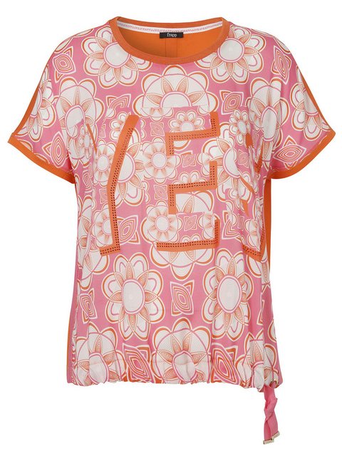 FRAPP Klassische Bluse mit floralem Front-Print günstig online kaufen