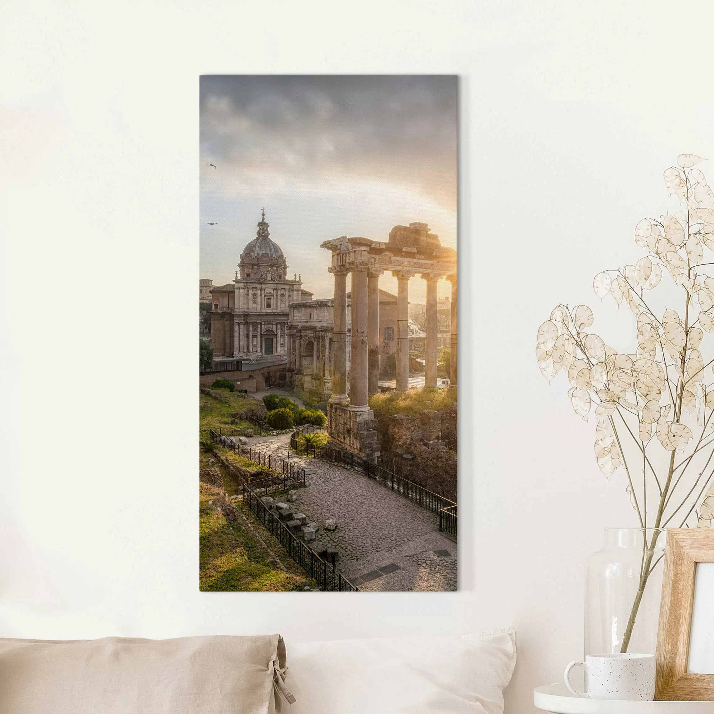 Leinwandbild Forum Romanum bei Sonnenaufgang günstig online kaufen