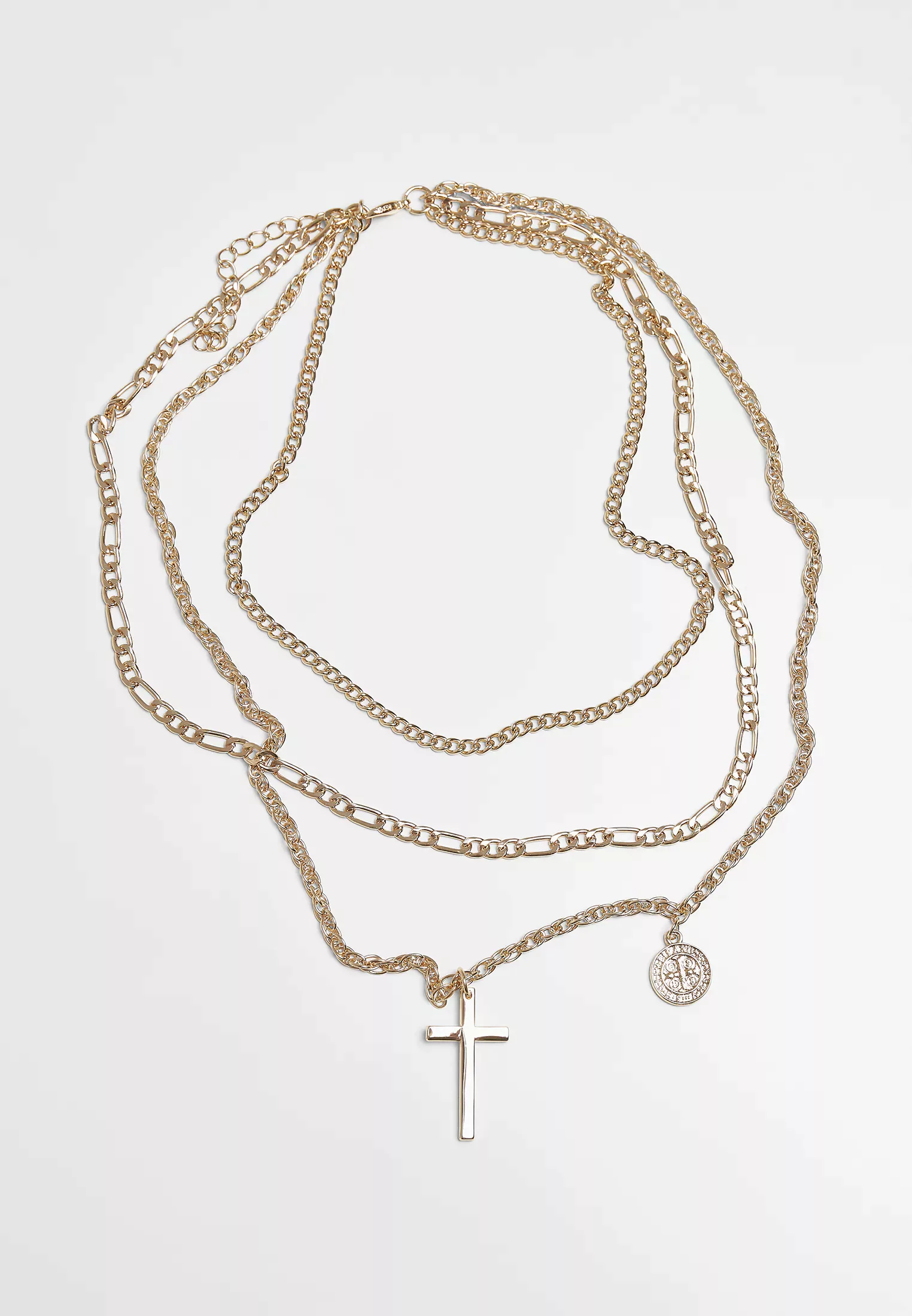 URBAN CLASSICS Kette mit Anhänger "Accessories Mini Coin Cross Necklace" günstig online kaufen