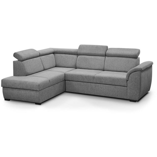 Beautysofa Ecksofa Madera, mit Schlaffunktion, Bettkasten, verstellbare Kop günstig online kaufen