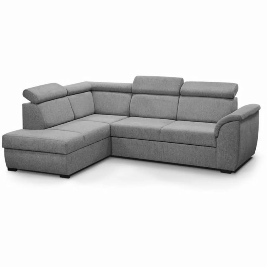 Beautysofa Ecksofa Madera, mit Schlaffunktion, Bettkasten, verstellbare Kop günstig online kaufen