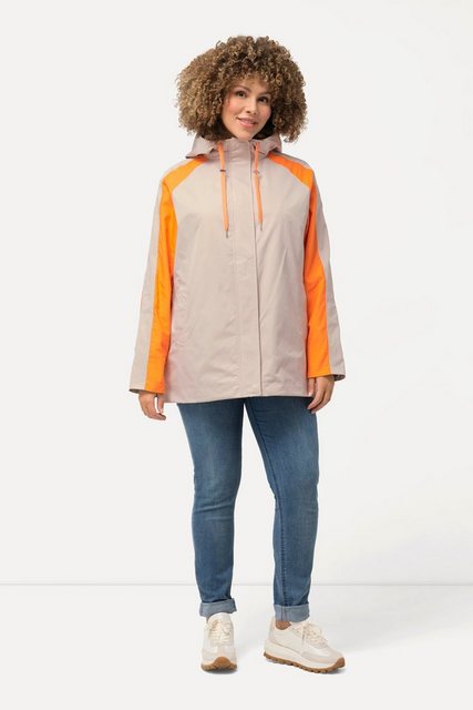 Ulla Popken Outdoorjacke HYPRAR Jacke wasserabweisend Kapuze Saumband günstig online kaufen