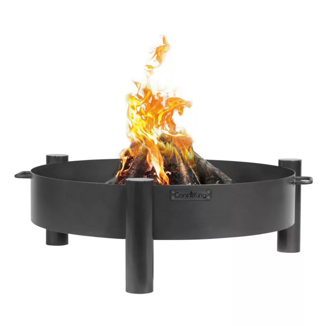 CookKing Feuerschale Haiti schwarz Stahl B/H/T: ca. 68x30x68 cm günstig online kaufen