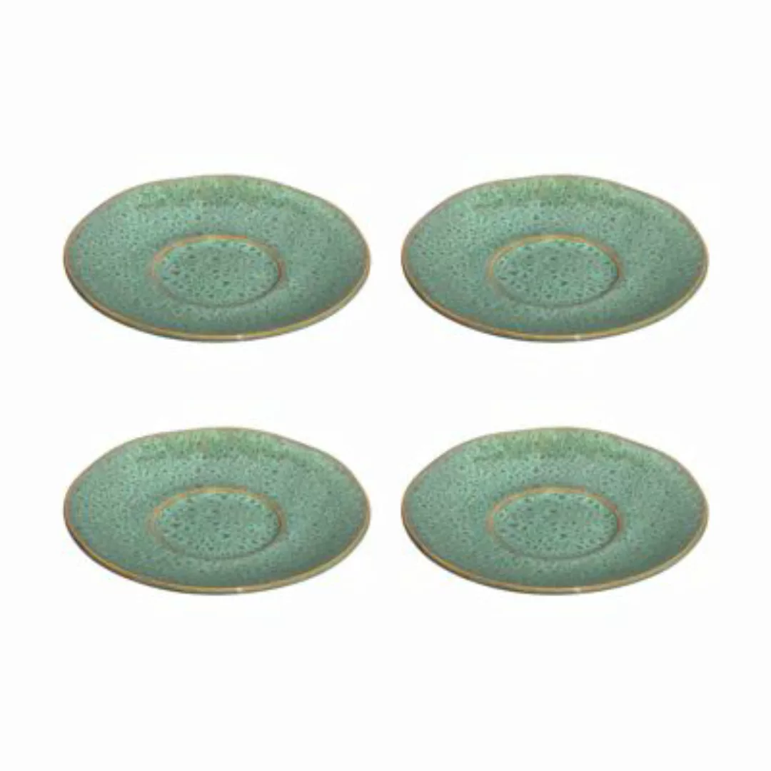 LEONARDO MATERA Keramikunterteller 15 cm grün 4er Set Unterteller günstig online kaufen