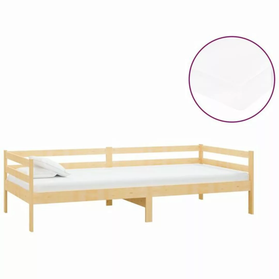 furnicato Bett Tagesbett mit Matratze 90x200 cm Kiefer Massivholz (1-tlg) günstig online kaufen