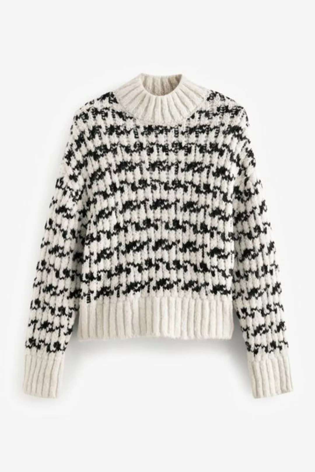 Next Stehkragenpullover Hochgeschlossener, gerippter Pullover mit Streifen günstig online kaufen