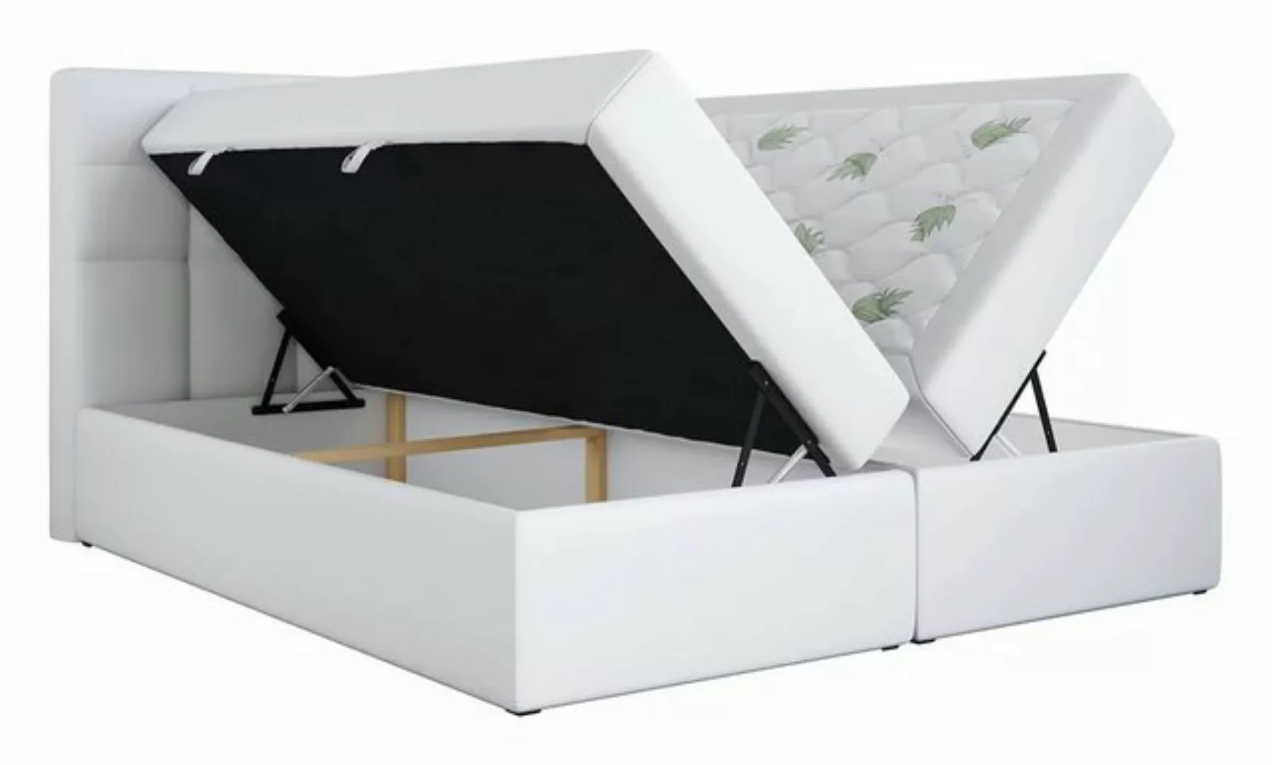 DB-Möbel Boxspringbett Doppelbett Kunstlederbett mit Bettkasten "VillaHaus" günstig online kaufen