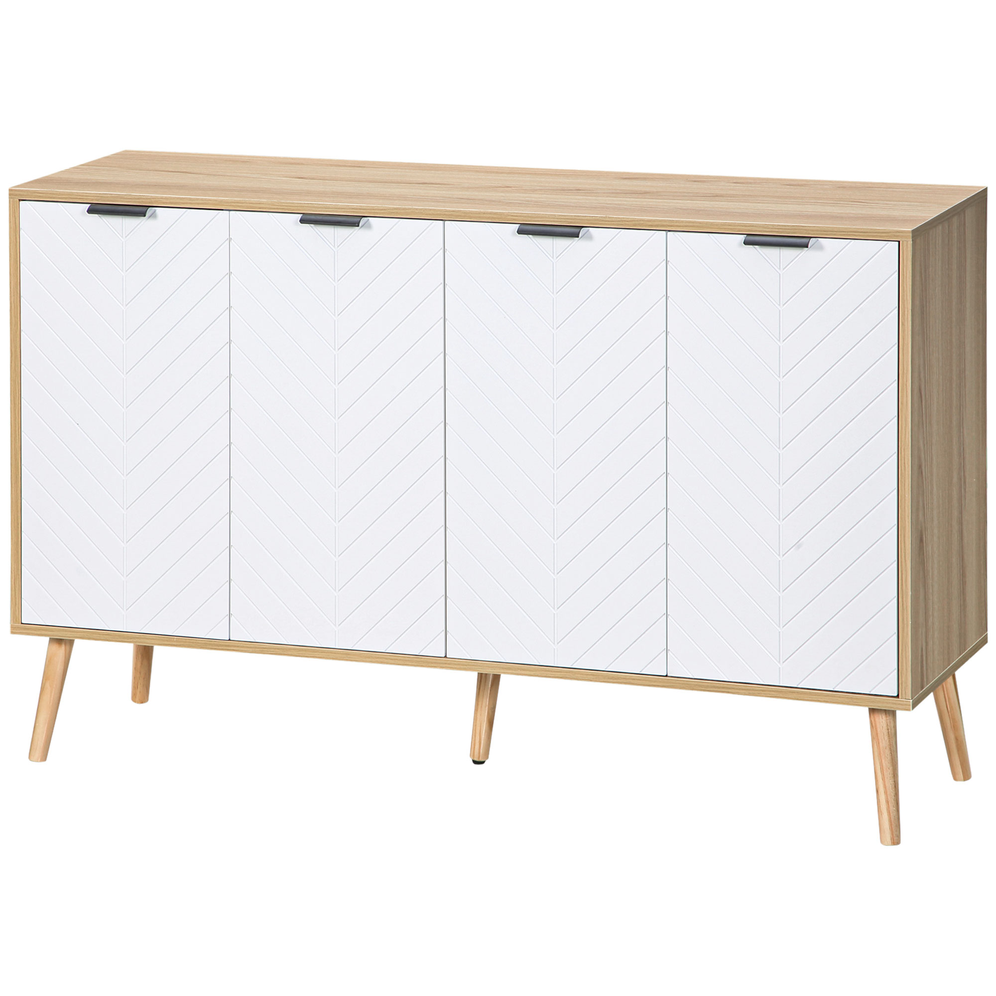 HOMCOM Buffet Lowboard, Aufbewahrungsmöbel, verstellbare Regale, 2 Schränke günstig online kaufen