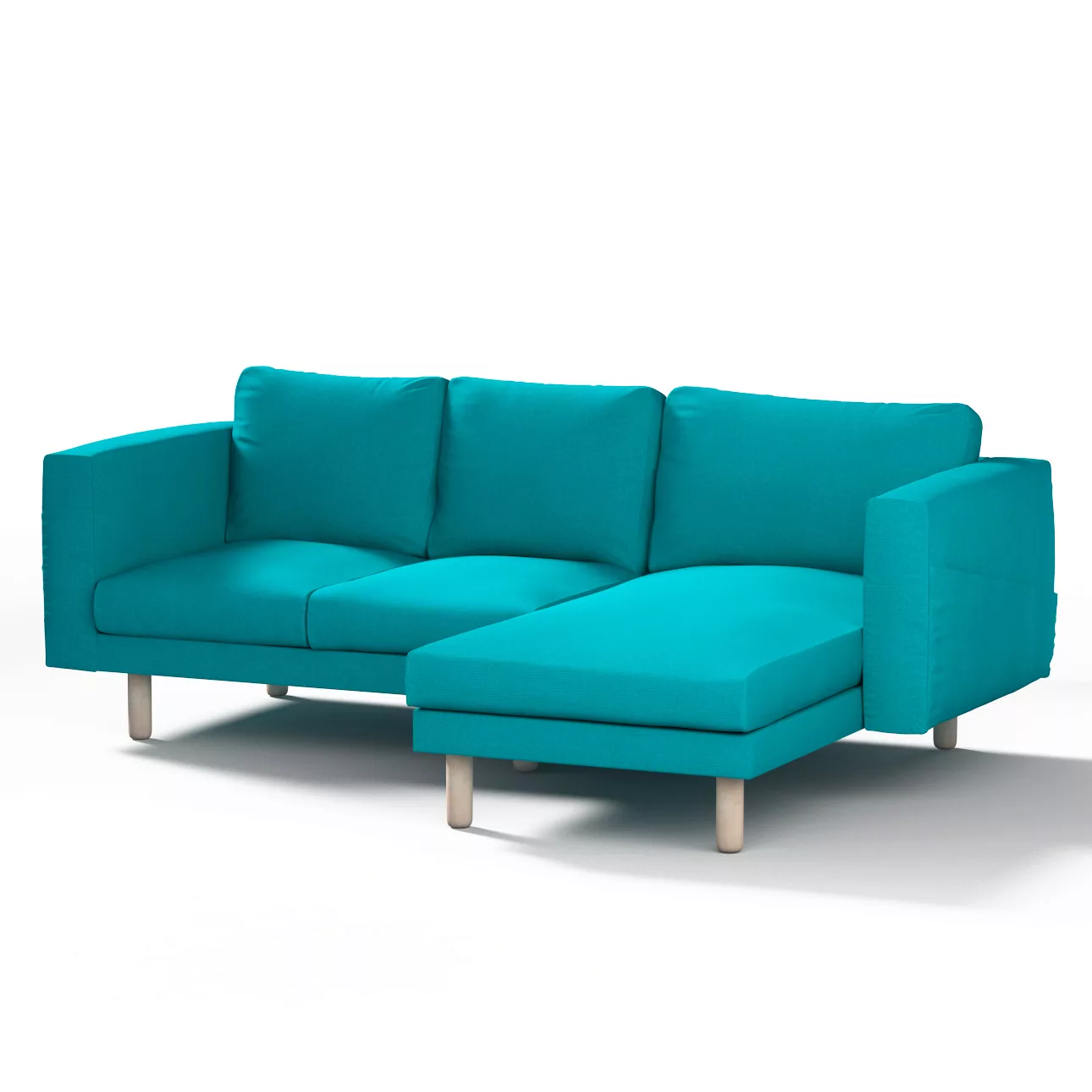 Bezug für Norsborg 3-Sitzer Sofa mit Recamiere, türkis, Norsborg Bezug für günstig online kaufen