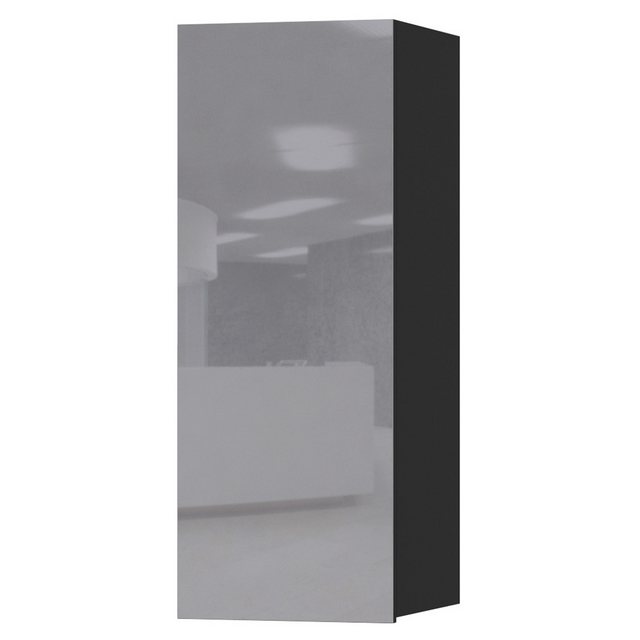 Lomadox Hängeschrank HOOVER-83 Wohnzimmer grau mit Glasfronten und Korpus i günstig online kaufen
