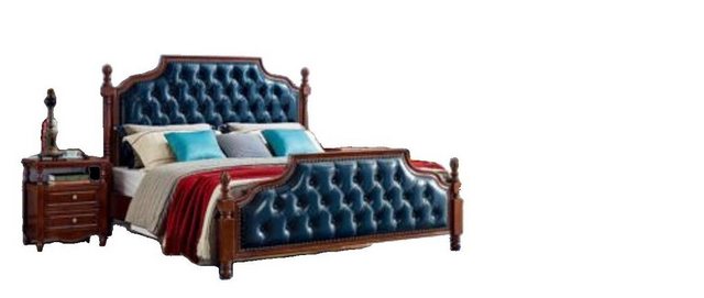 JVmoebel Bett Chesterfield Doppelbett Luxus Schlafzimmer Holz Bett Polster günstig online kaufen