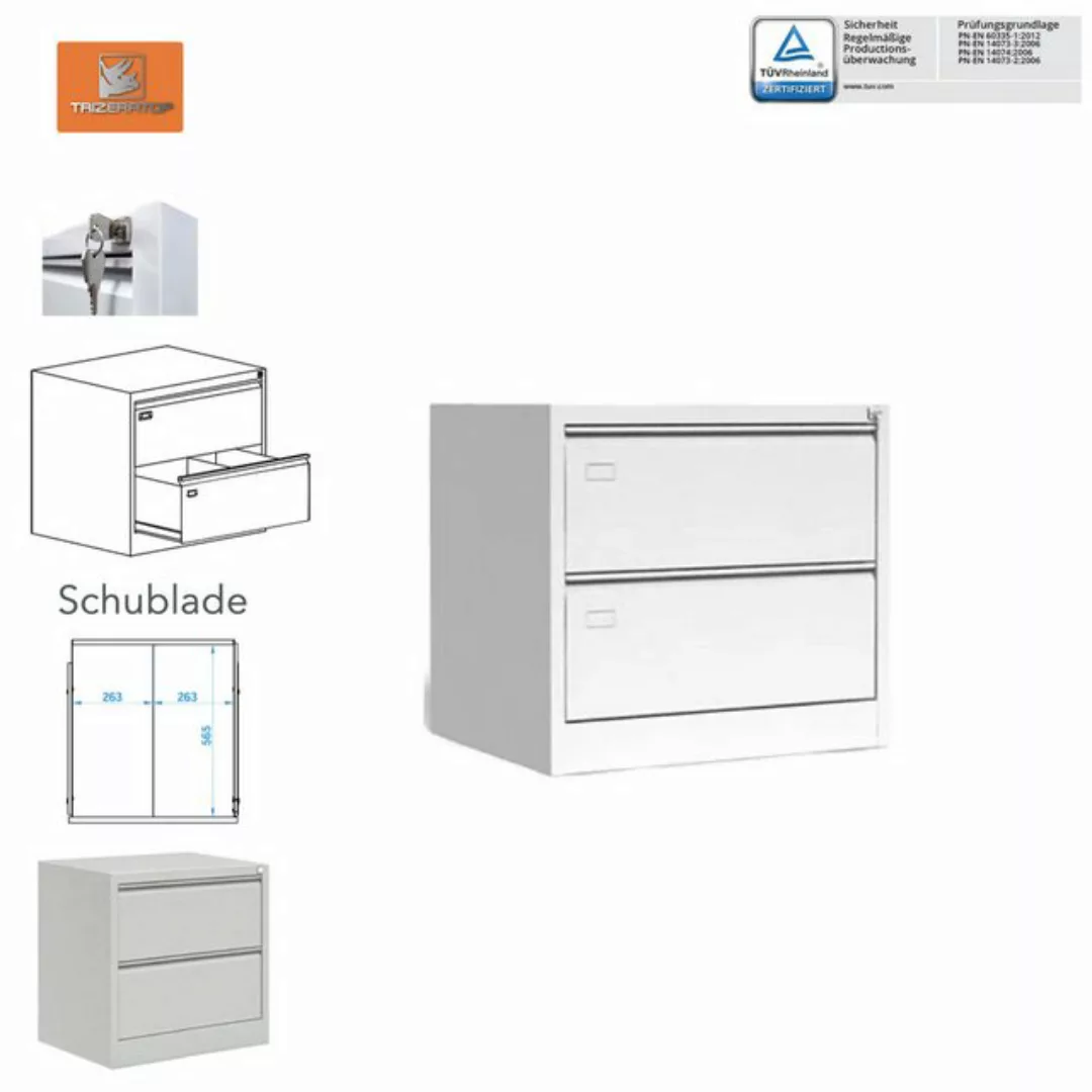 TRIZERATOP Hängeregisterschrank Aktenschrank Karteischrank 61x63x60 cm 18kg günstig online kaufen