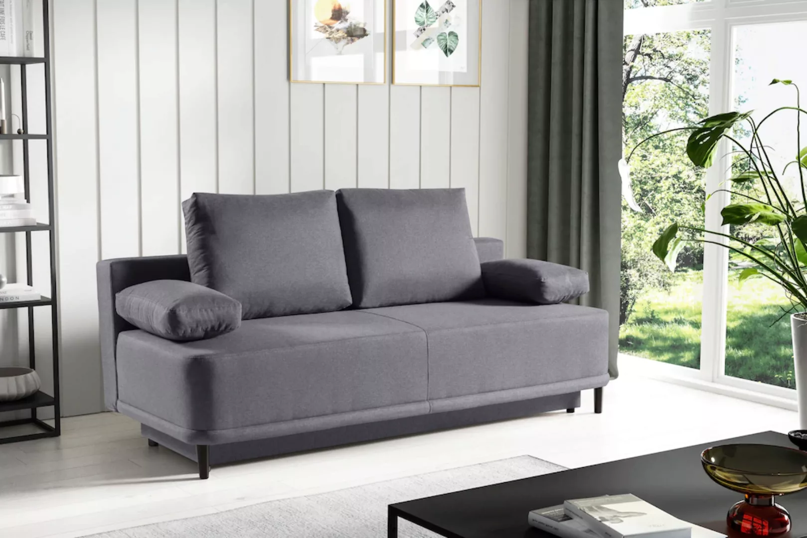 WERK2 Schlafsofa "Street", 2-Sitzer Sofa und Schlafcouch mit Federkern & Be günstig online kaufen