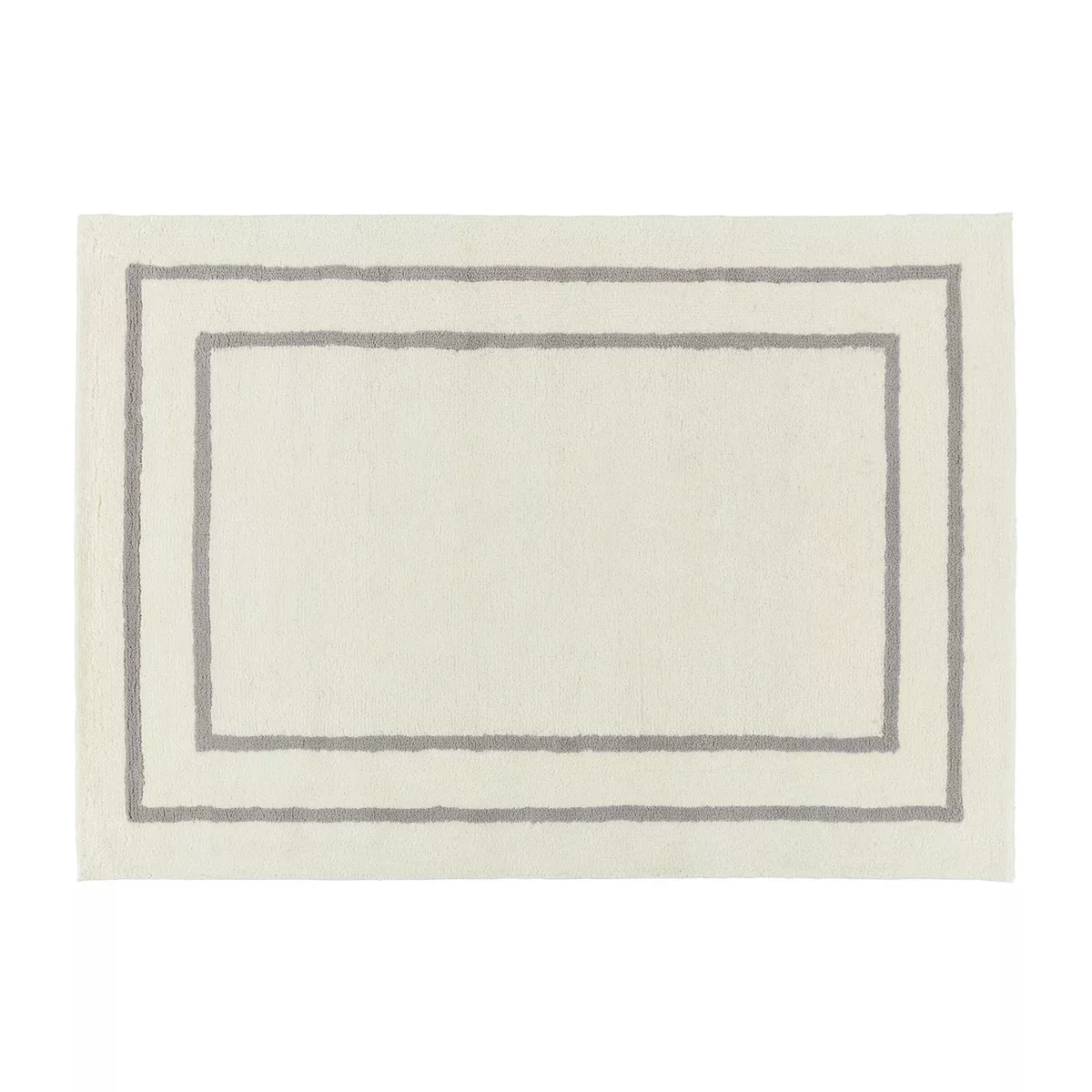 Borders Wollteppich weiß-grau 170x240 cm günstig online kaufen