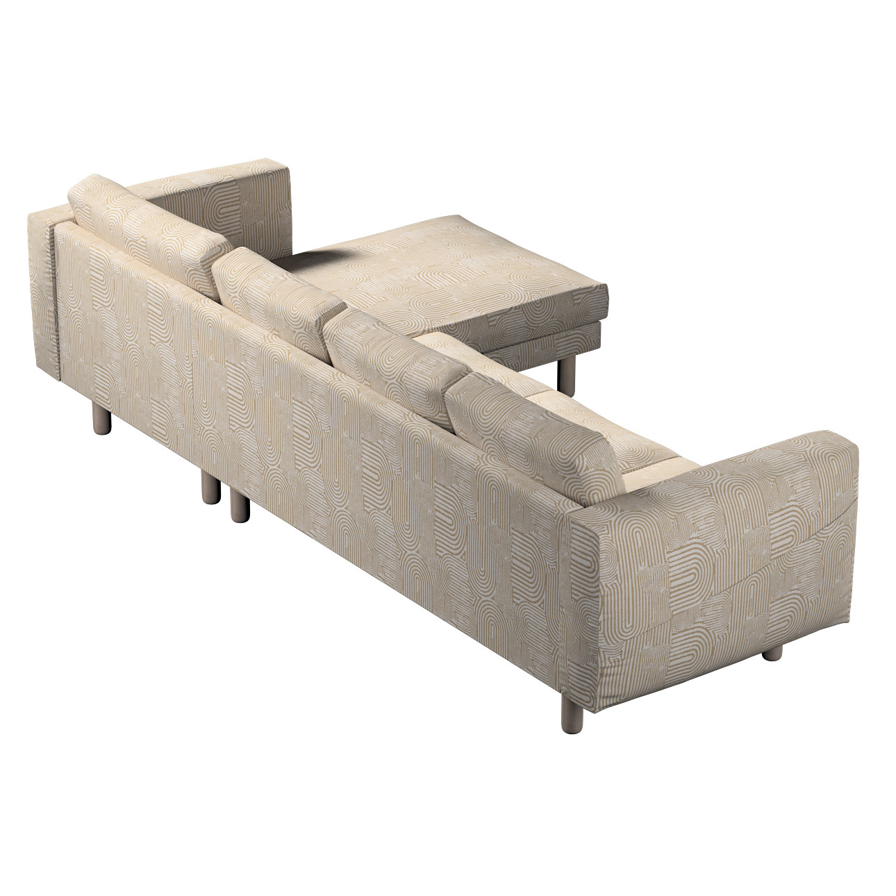 Bezug für Norsborg 4-Sitzer Sofa mit Recamiere, beige-ecru, Norsborg Bezug günstig online kaufen