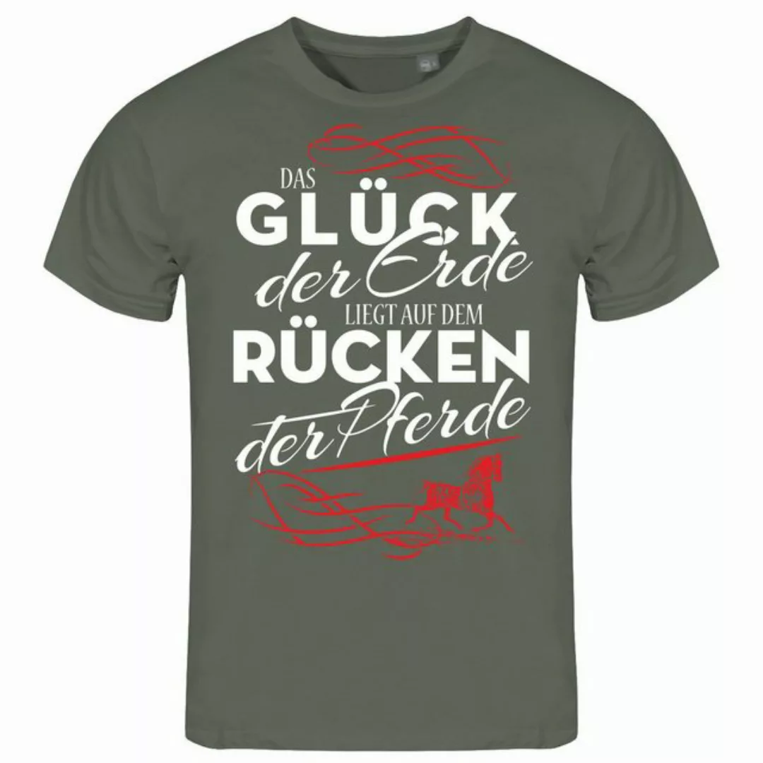 deinshirt Print-Shirt Herren T-Shirt Das Glück der Erde liegt auf dem Rücke günstig online kaufen