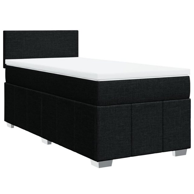 vidaXL Bett Boxspringbett mit Matratze Schwarz 80x200 cm Stoff günstig online kaufen