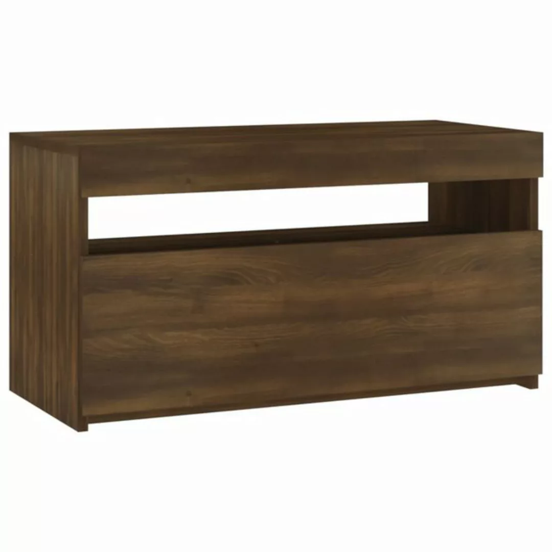 vidaXL TV-Schrank TV-Schrank mit LED Leuchten Räuchereiche 75x35x40 cm Lowb günstig online kaufen