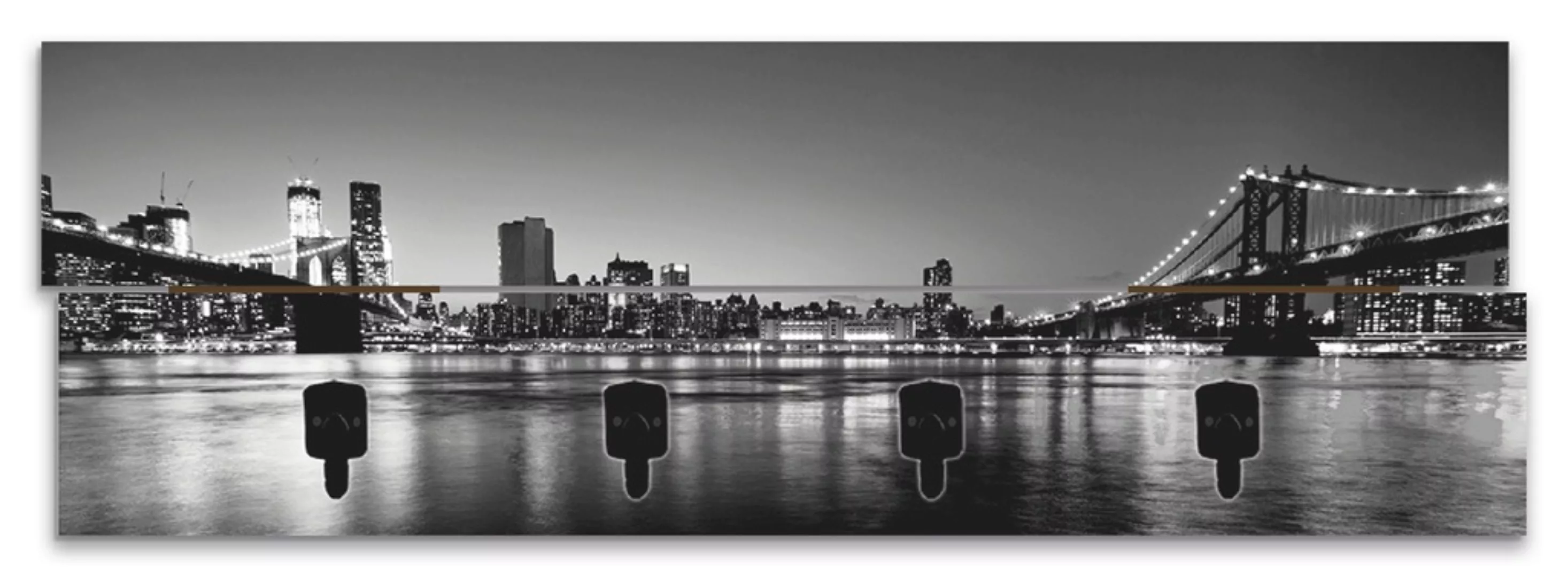 Artland Garderobenleiste "New York City Skyline Brooklyn Bridge" günstig online kaufen
