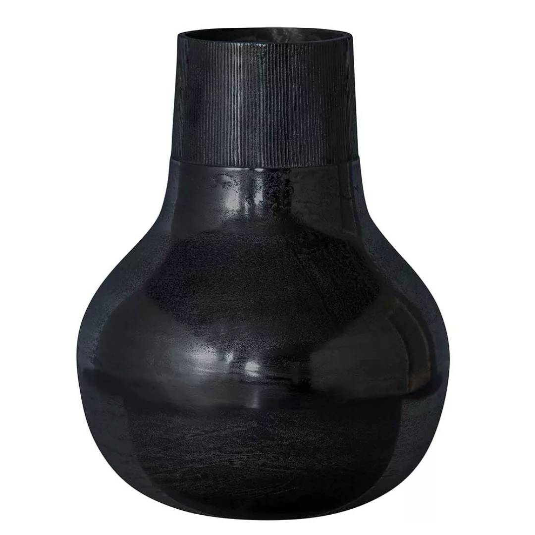 Moderne Metall Vasen in Schwarz Aluminium (2er Set) günstig online kaufen