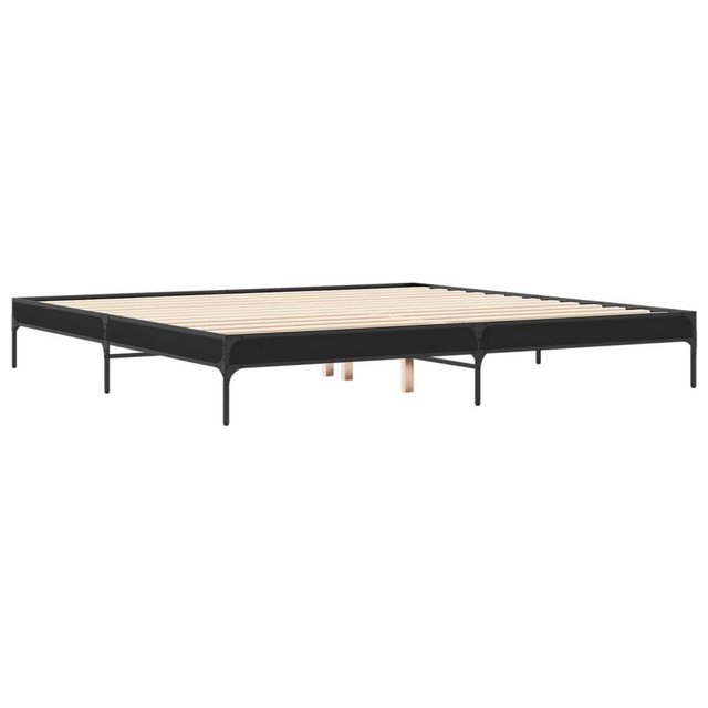 vidaXL Bett Bettgestell Schwarz 200x200 cm Holzwerkstoff und Metall günstig online kaufen