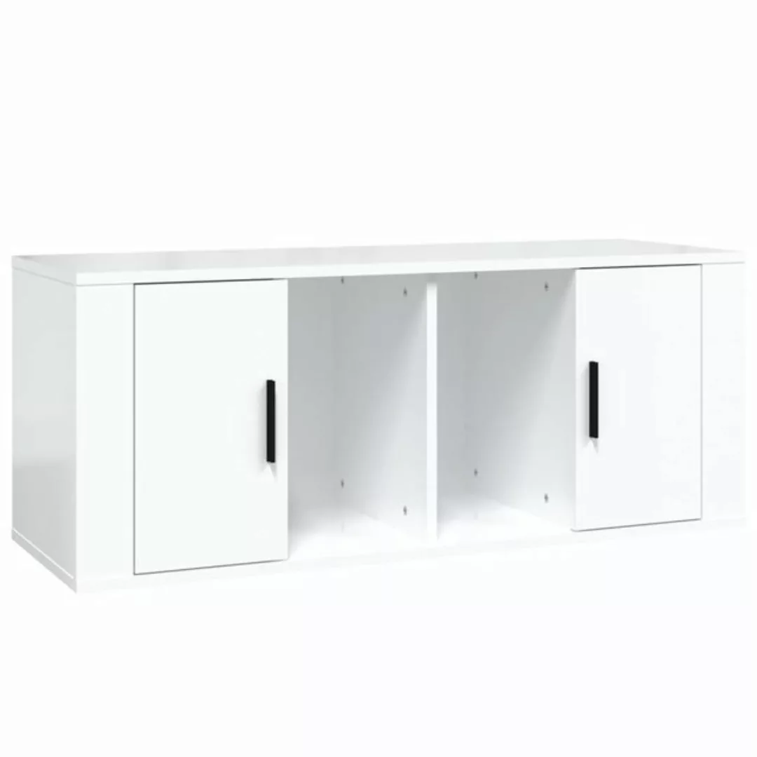 Vidaxl Tv-schrank Hochglanz-weiß 100x35x40 Cm Holzwerkstoff günstig online kaufen