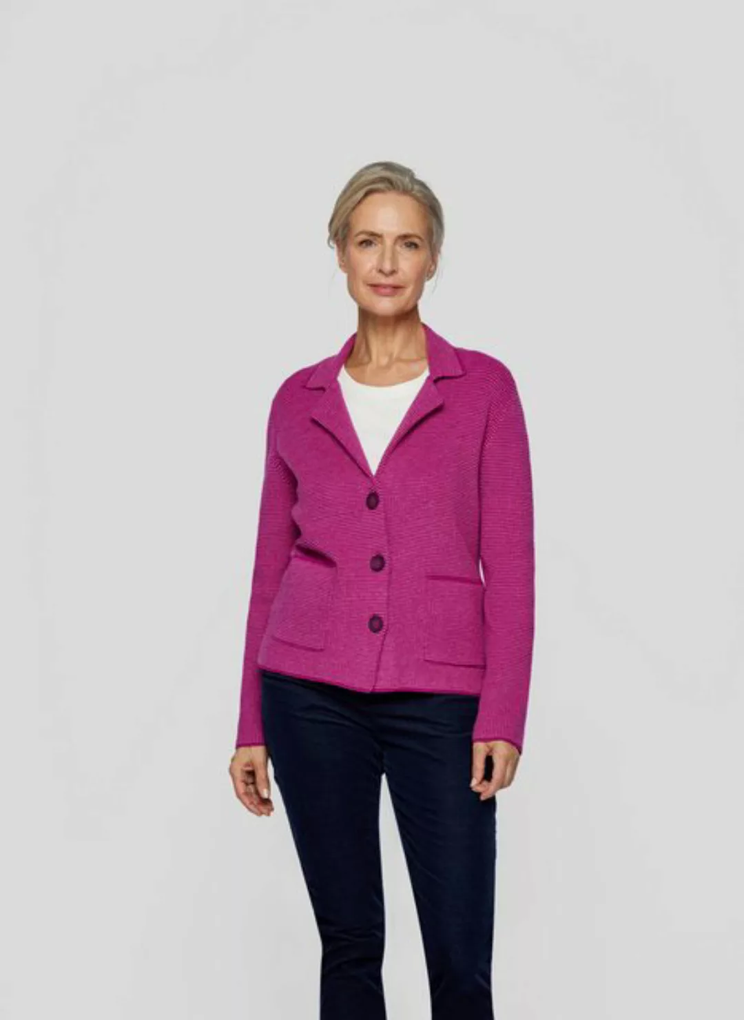 Rabe Strickjacke RABE Elegante Strickjacke in leuchtendem Pink günstig online kaufen