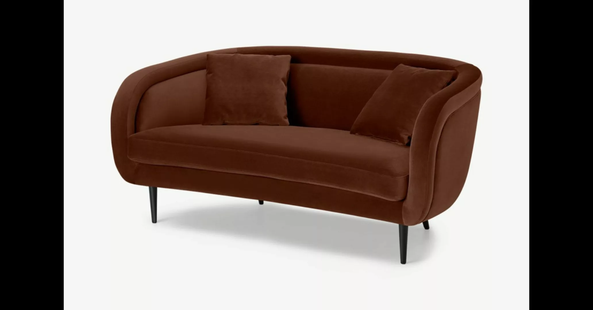Caswell 2-Sitzer Sofa, Samt in Karamellbraun - MADE.com günstig online kaufen