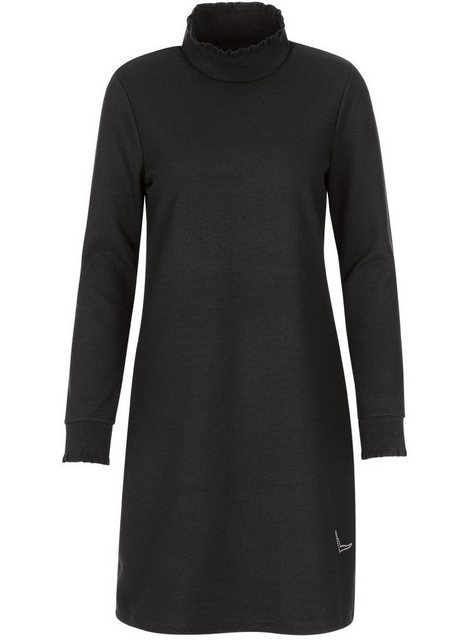 Trigema Jerseykleid TRIGEMA Stehkragen Kleid mit Rüschen (1-tlg) günstig online kaufen
