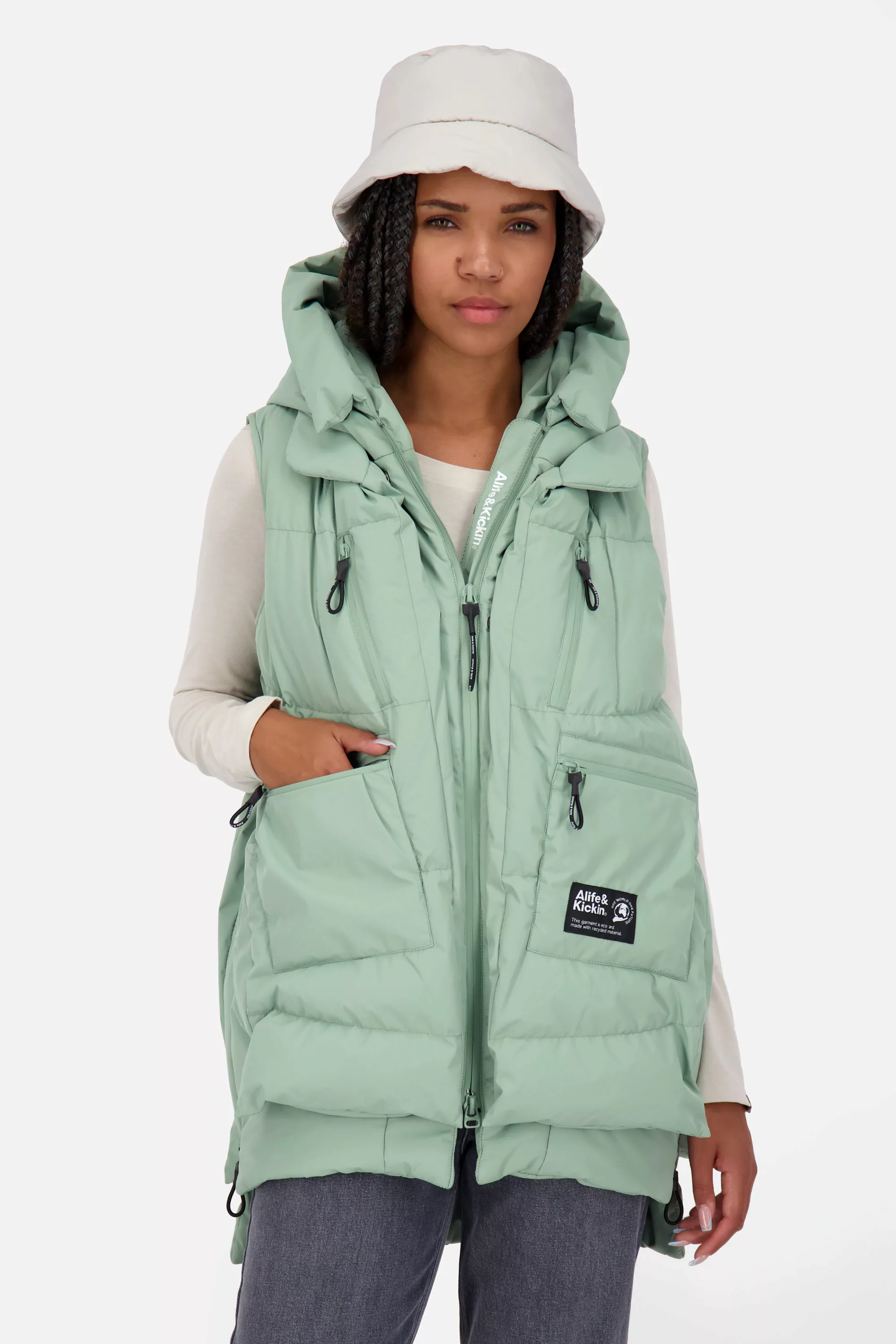 Alife & Kickin Steppweste "RachaAK A Long Vest Damen Steppweste, Weste" günstig online kaufen