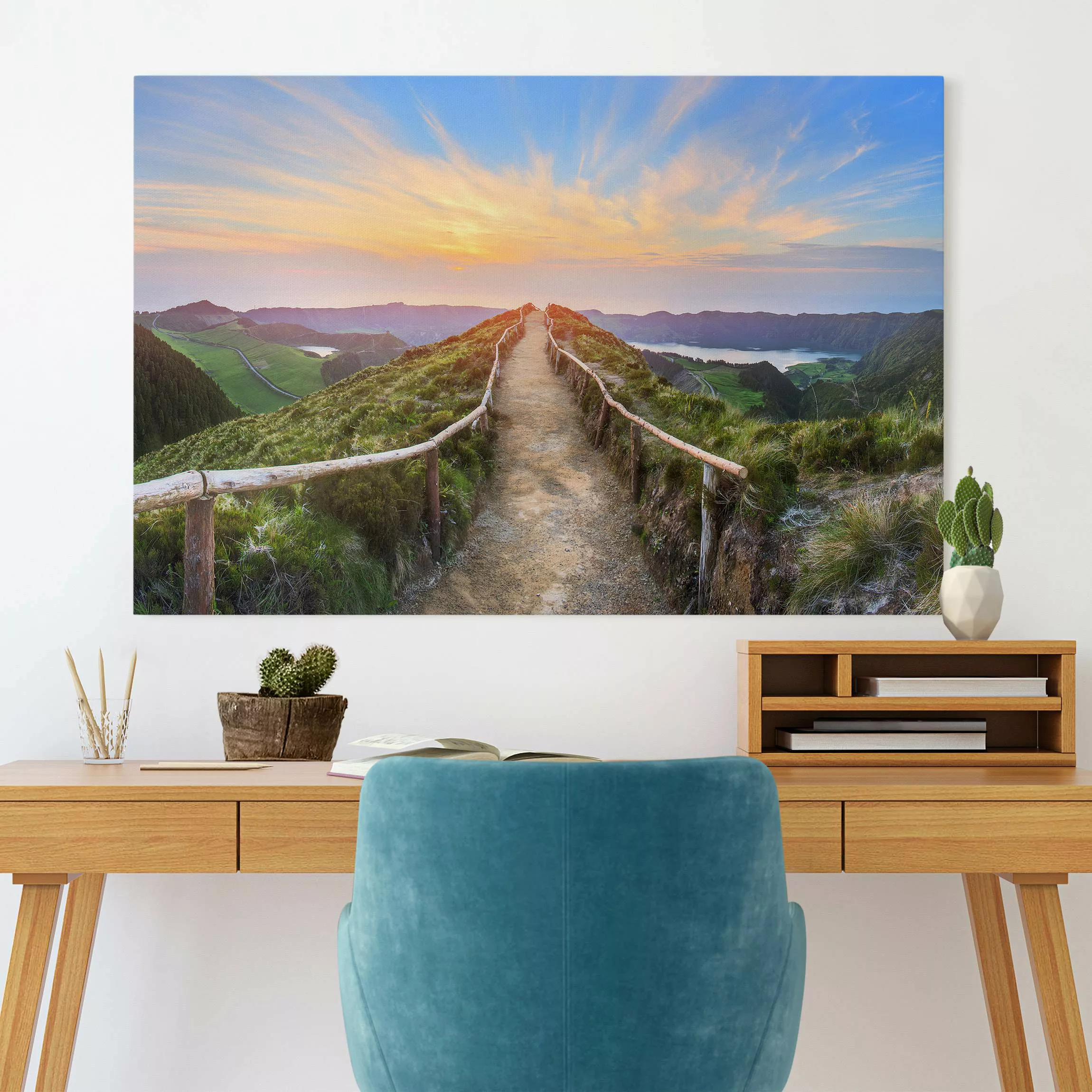 Leinwandbild Panoramaweg in den Bergen von Portugal günstig online kaufen