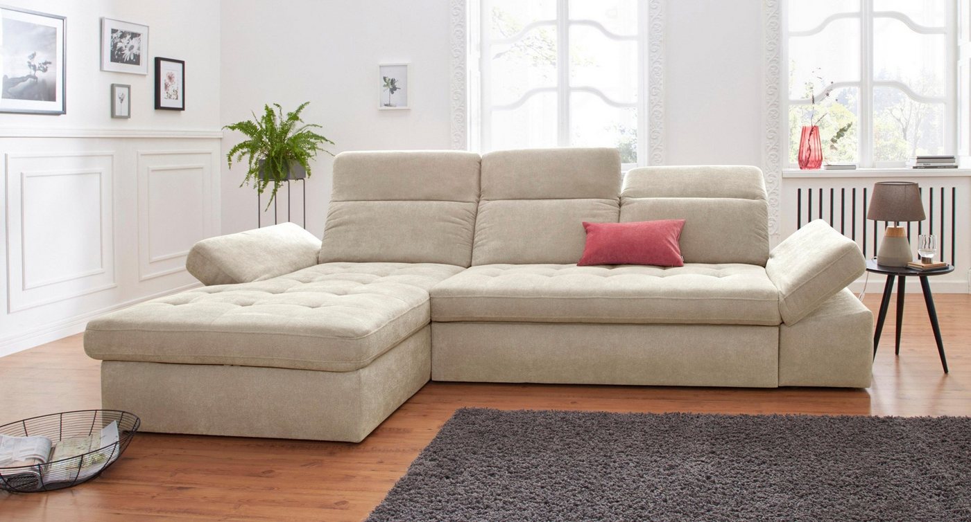 sit&more Ecksofa "Stardust L-Form", wahlweise mit Bettfunktion und Bettkast günstig online kaufen