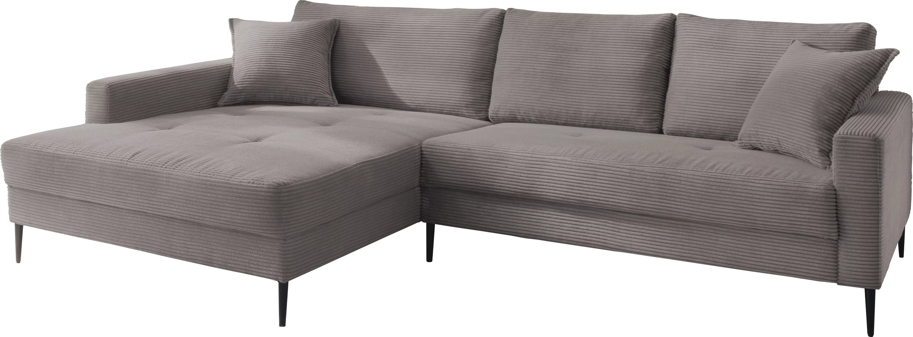 Trends by HG Ecksofa "SUMMER", in Cord-Stoff mit Metallfuß, wahlweise mit K günstig online kaufen