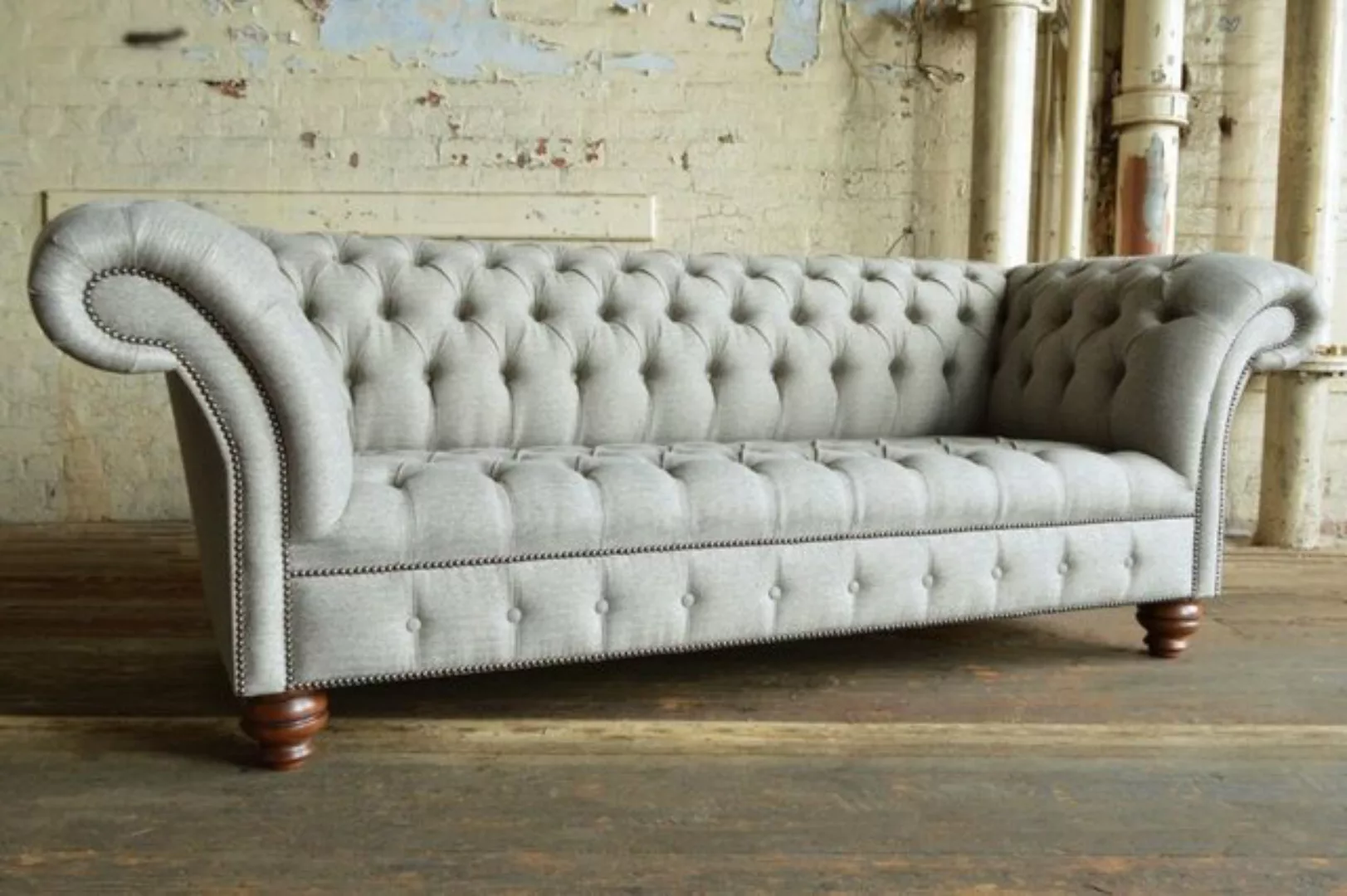 JVmoebel Chesterfield-Sofa Design Sofa 3 Sitzer Couch Polster Luxus Klassis günstig online kaufen