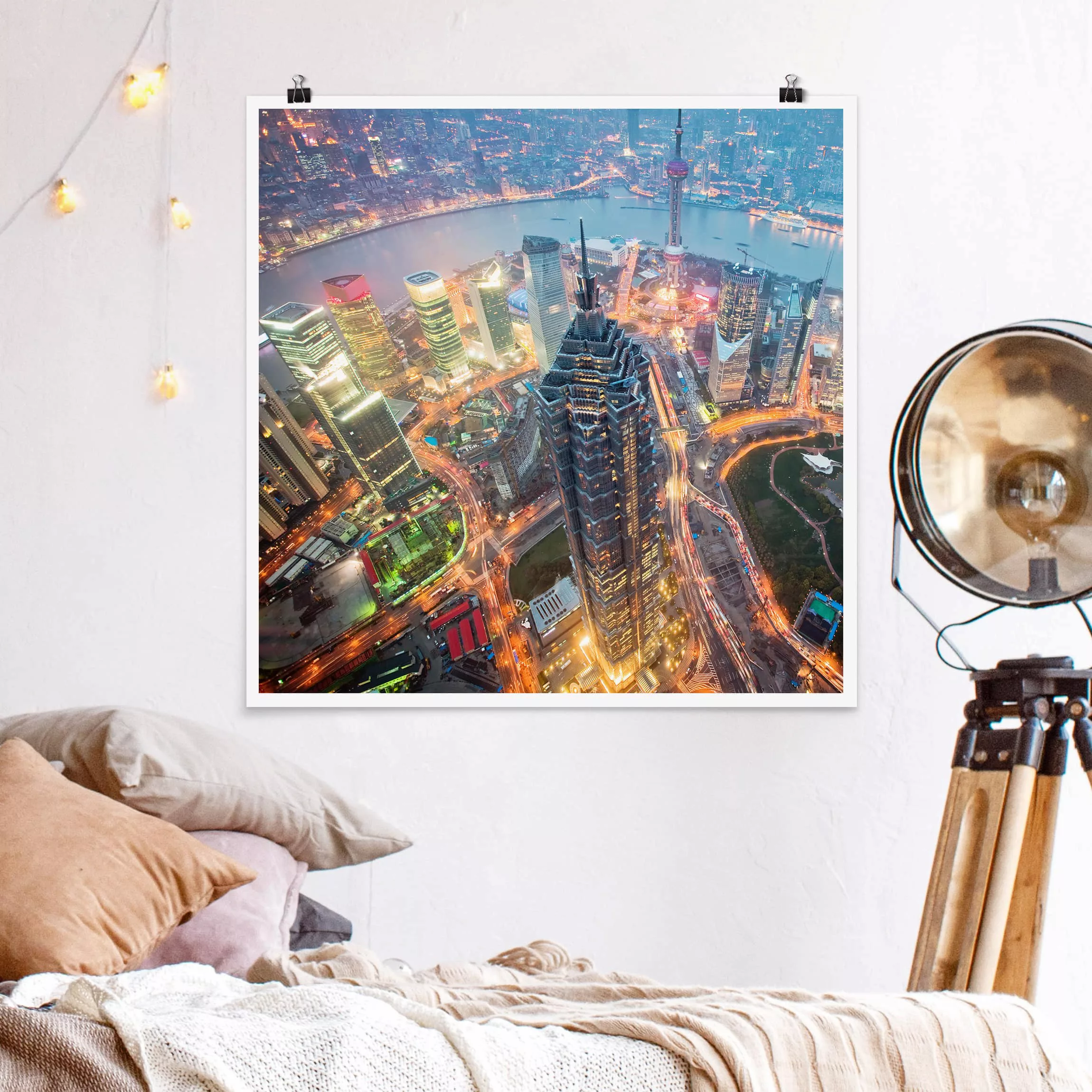 Poster Architektur & Skyline - Quadrat Shanghai günstig online kaufen