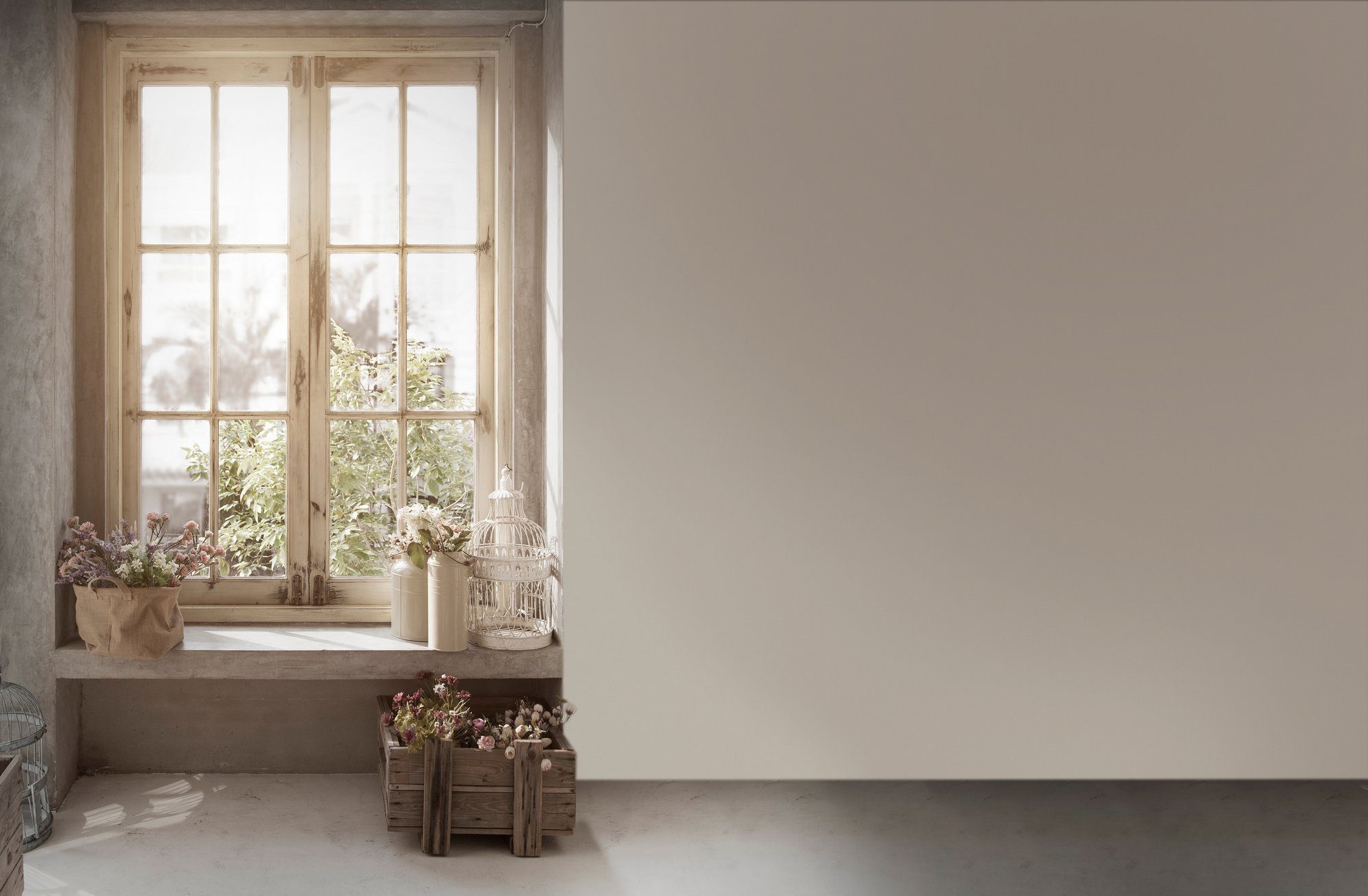 Bricoflor Vinyltapete in Creme Weiß Uni Tapete Schlicht Ideal für Küche und günstig online kaufen