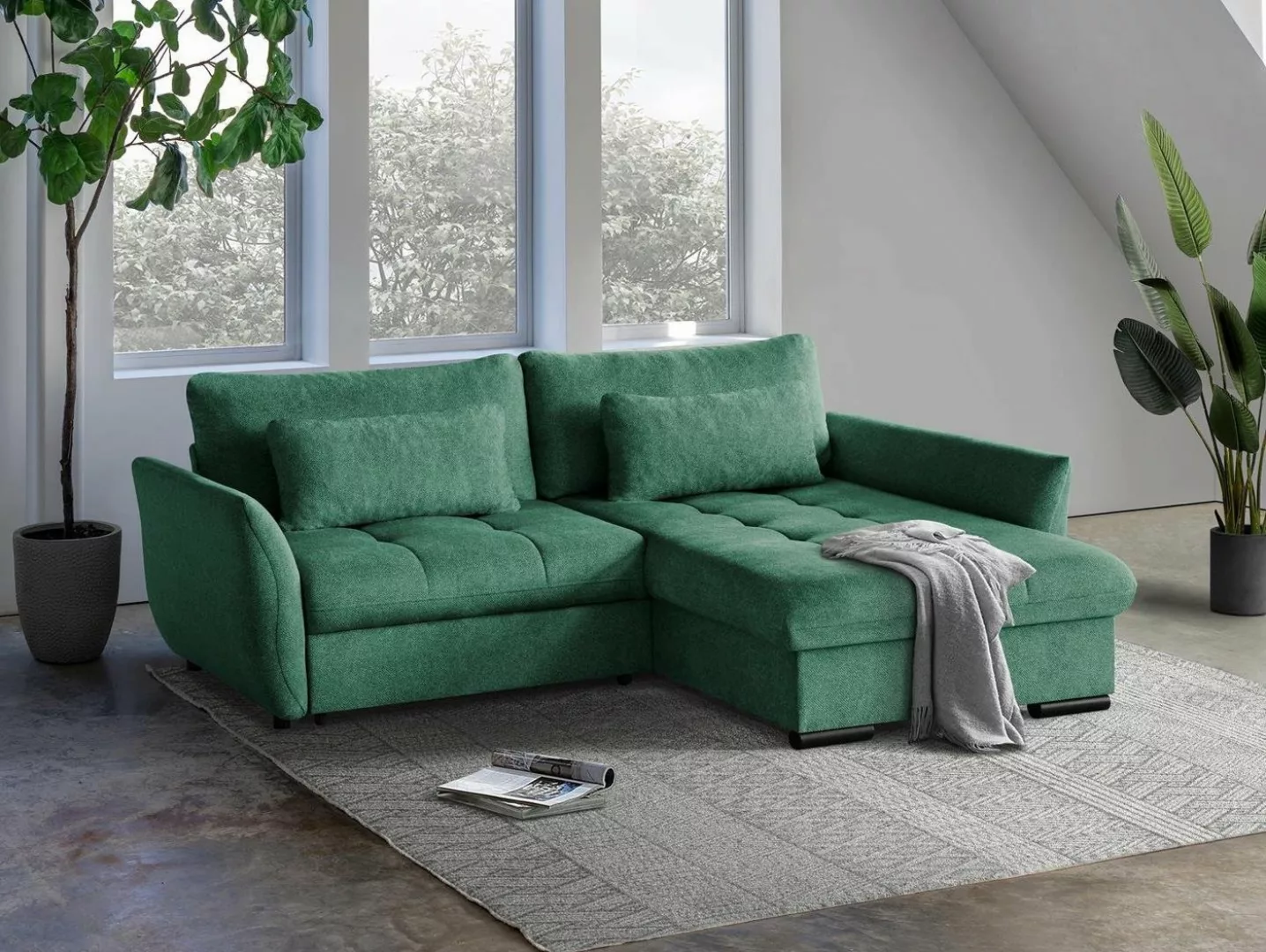 Beautysofa Ecksofa Caro, Lieferung beinhaltet die Einbringung in die Wohnun günstig online kaufen