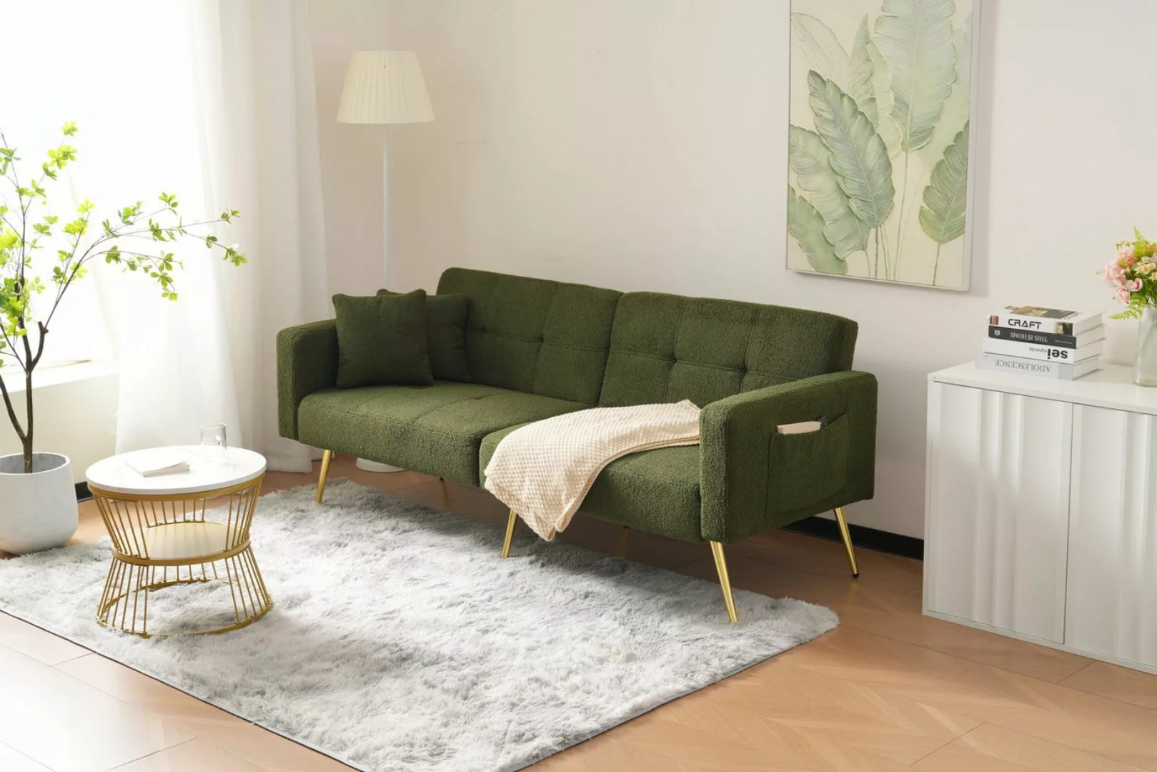 MODFU Schlafsofa mit Bettfunktion, Bettsofa,Klappsofa,Gästebett, verstellba günstig online kaufen